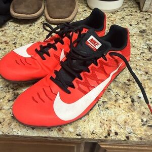 Nike Crimson and White Track Shoes